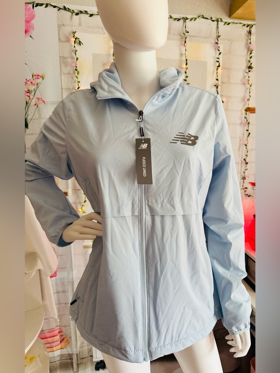 New Balance Jackets & Blazers - New Balance Blue Fleece Lined Hooded Windbreaker Jacket